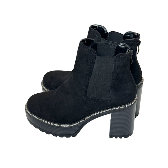 Olivia Miller Black Platform Chelsea Ankle Booties - Picture 8 of 12